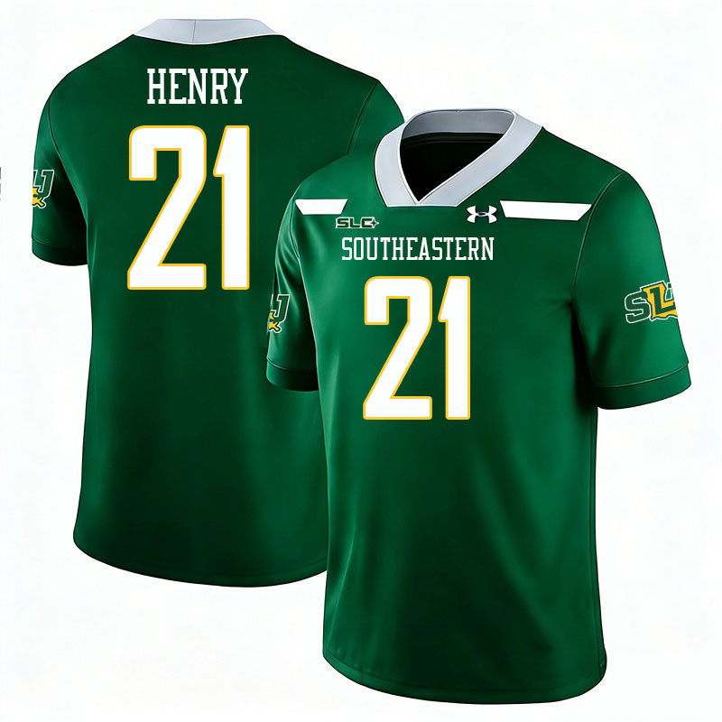 Southeastern Louisiana Lions #21 Jaedon Henry College Football Jerseys,Uniforms Stitched-Green